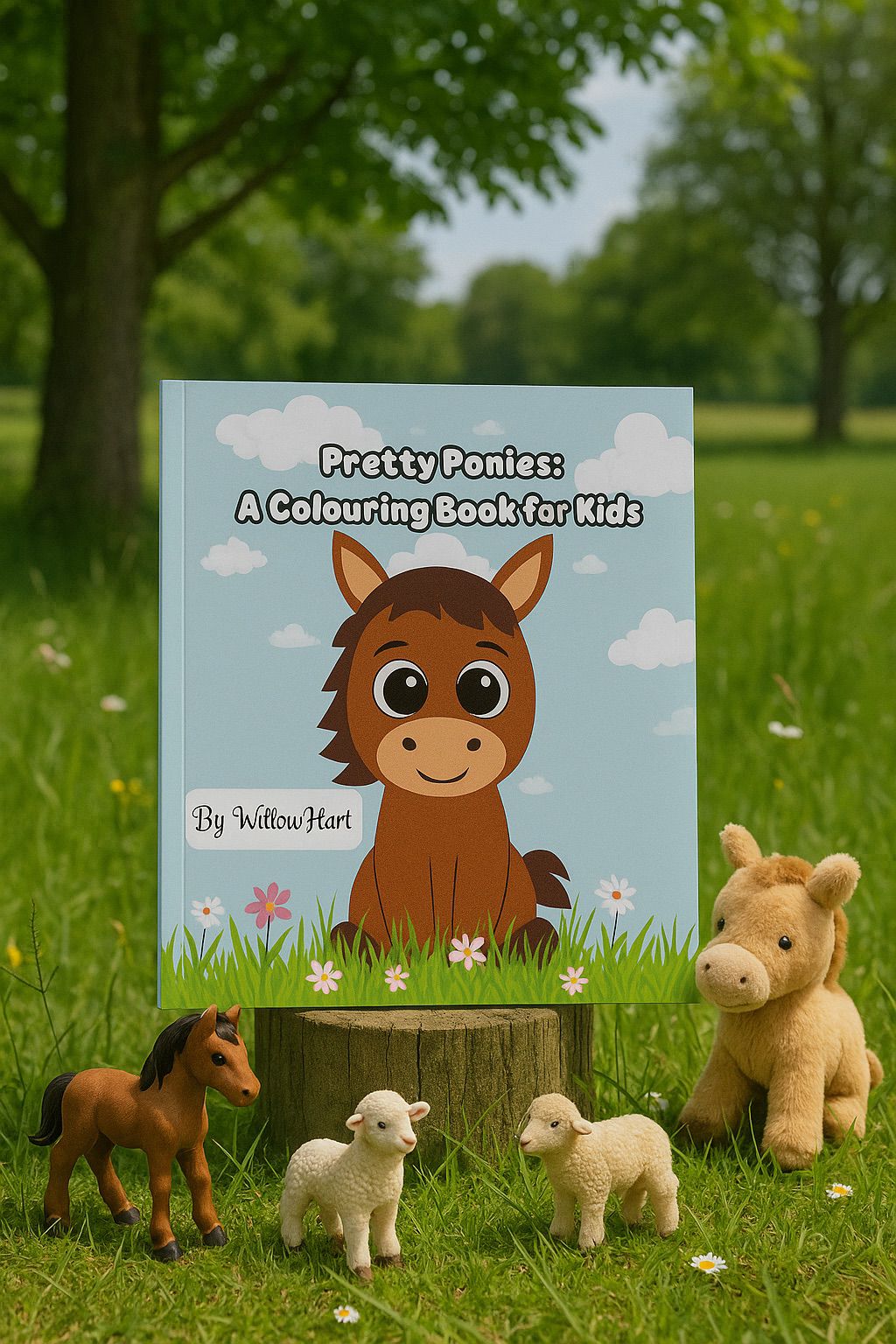 Pretty Ponies: A Fun Colouring Book for Kids Ages 3-8