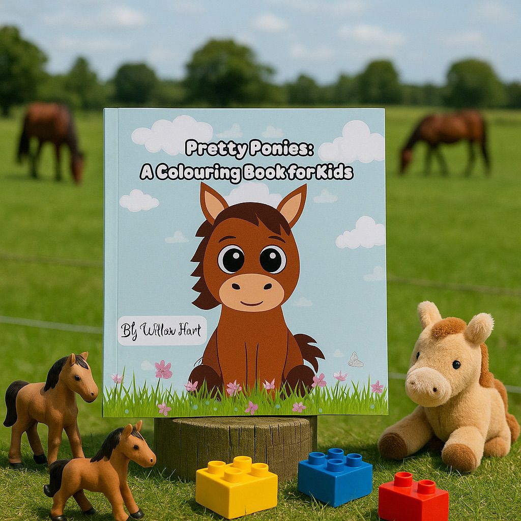Pretty Ponies: A Fun Colouring Book for Kids Ages 3-8